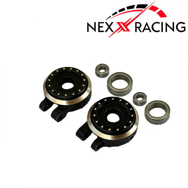 NX-388-NexxRacing Brass Front Steering Knuckles Set Heavy Weight Upgrades for 1/18 TRX4M