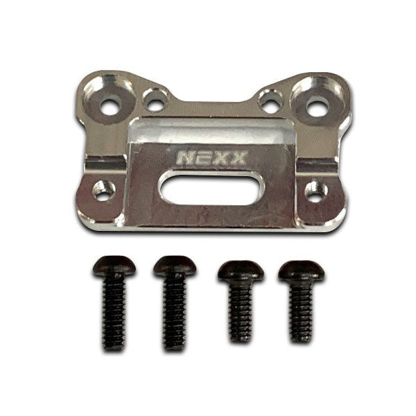 NX-186 Nexx Racing Alu Interchangeable Front Body Mount Base (SILVER)