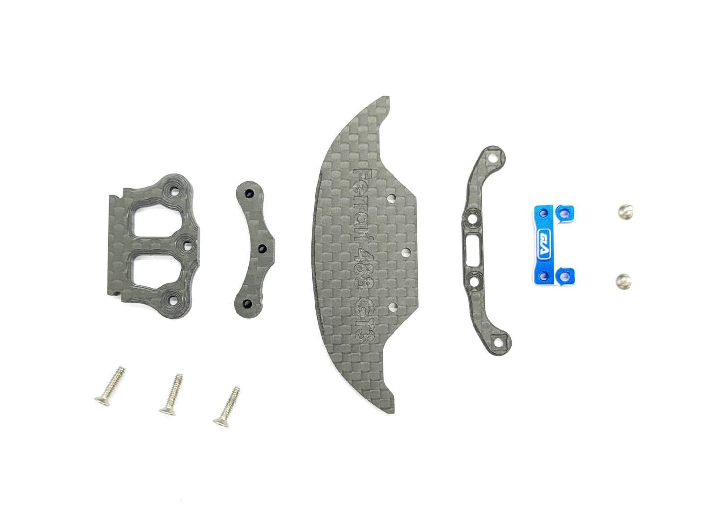 Giulia Front carbon bumper & rear carbon post set for GL 488 GT3 hard body