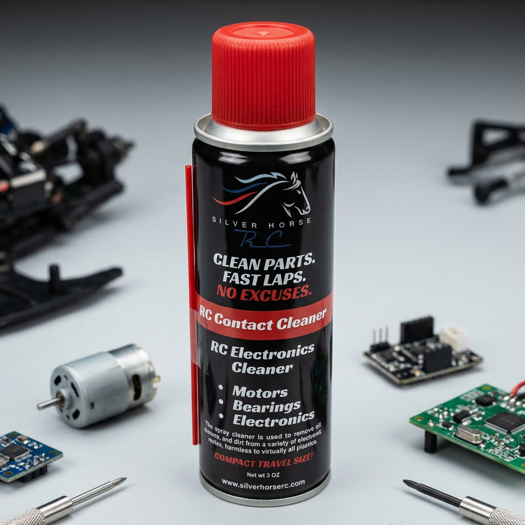 Silver Horse RC - 3oz Contact Cleaner - Clean parts. Fast laps. No excuses.