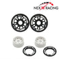 Nexx Racing NXUSA-EVO-F-0.5-19 19mm & F-0-19mm Threaded Carbon-Fiber Reinforced EVO Flanged Front Wheels (2 pcs) for Mini-Z