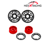 Nexx Racing NXUSA-EVO-F-0.5-19 19mm & F-0-19mm Threaded Carbon-Fiber Reinforced EVO Flanged Front Wheels (2 pcs) for Mini-Z