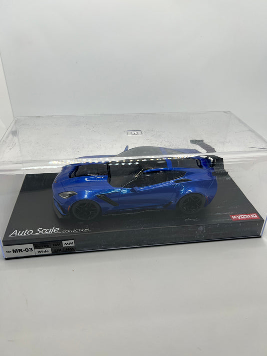 Kyosho Mini-Z ASC MR03WMM Chevrolet Corvette ZR1 Elkhart Lake Blue Body Set (Displayed never Raced)