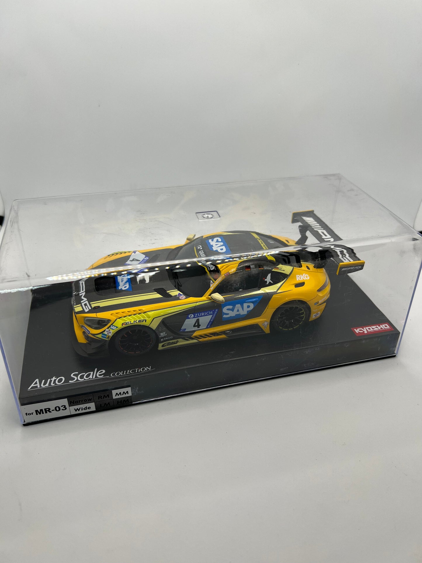 Kyosho Mini-Z MR-03 Mercedes-AMG GT3 No.5 24H Nurburgring 2018 Body (Yellow) (Displayed never Raced)
