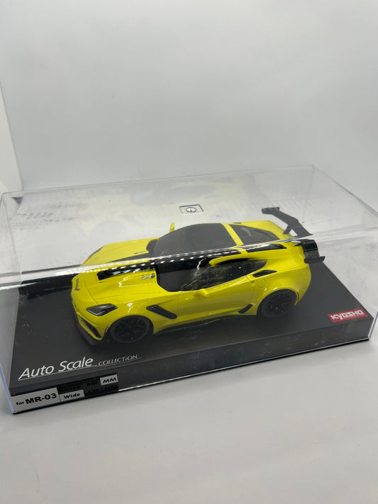 Kyosho Mini-Z ASC MR03WMM Chevrolet Corvette ZR1 Yellow Body Set (Displayed never raced)