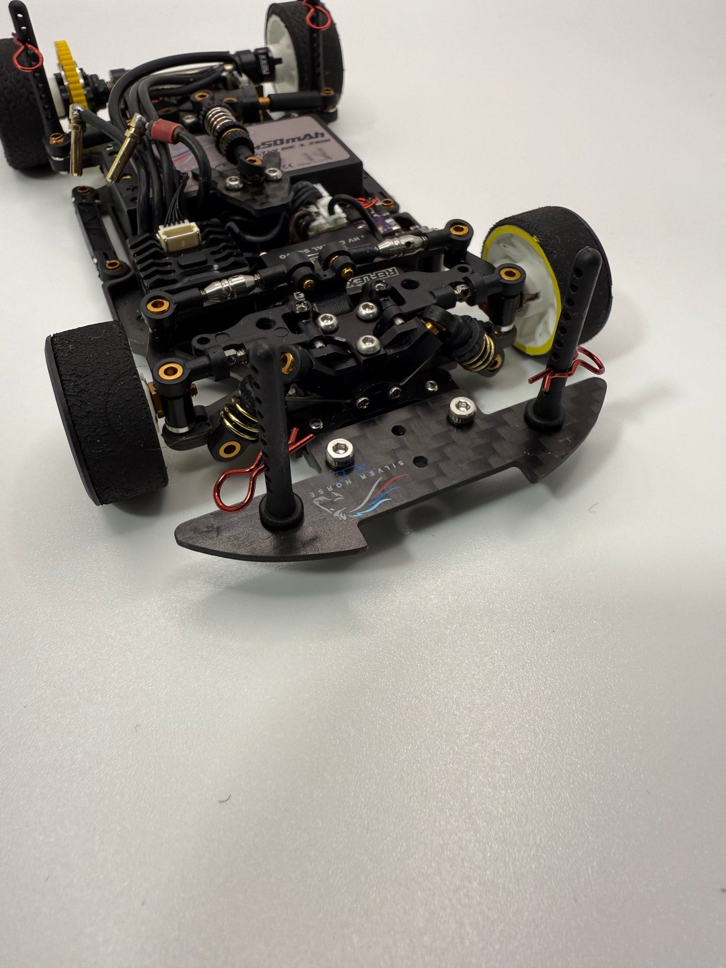 Silver Horse RC Carbon Fiber Bumper Mount Kit for RAD012 Piranha Body