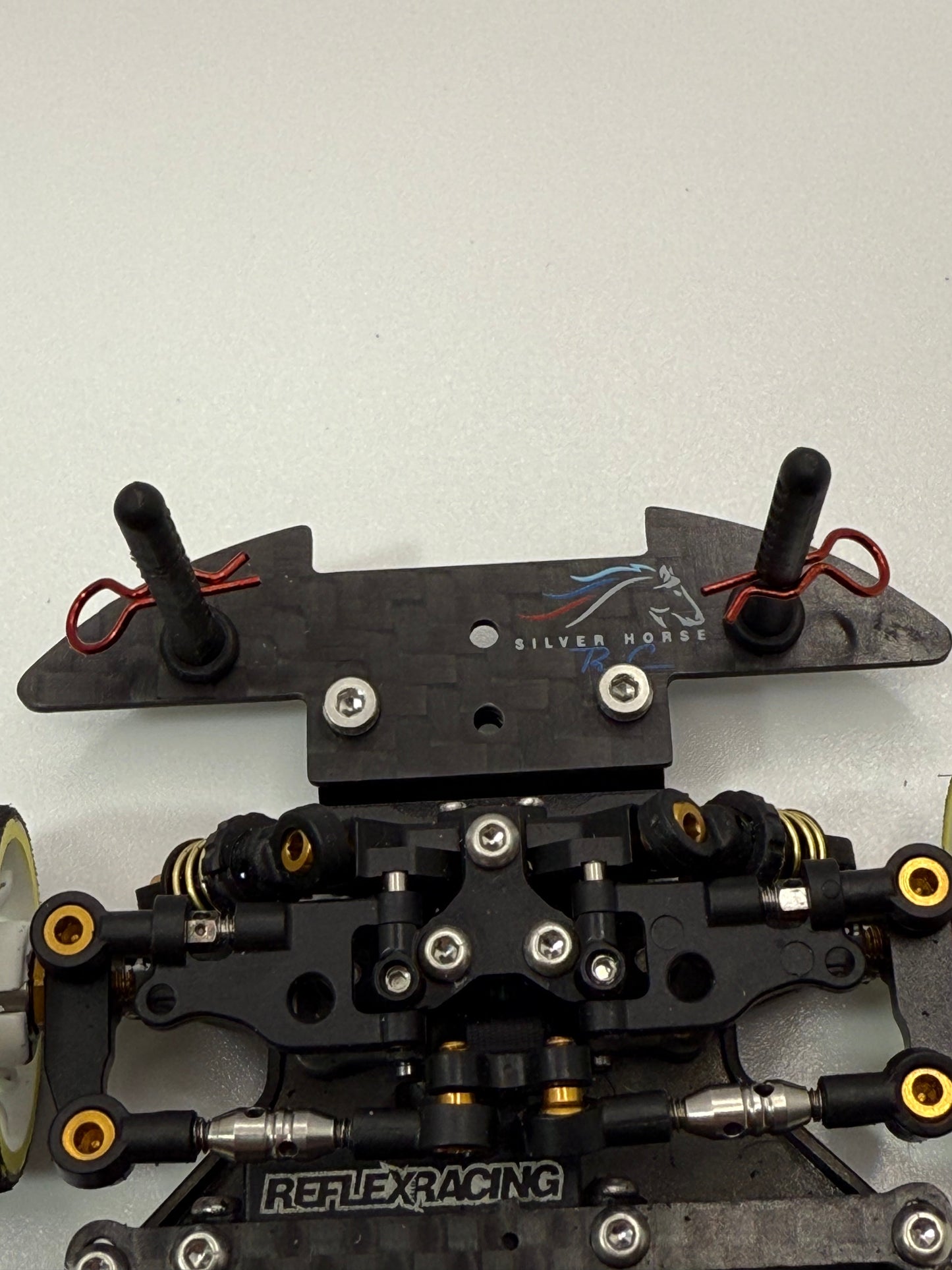 Silver Horse RC Carbon Fiber Bumper Mount Kit for RAD012 Piranha Body