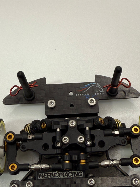 Silver Horse RC Carbon Fiber Bumper Mount Kit for RAD012 Piranha Body