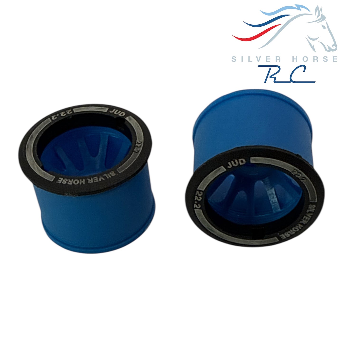 Special Edition Silver Horse Blue Racing 2WD “JUD” Rear 11mm and 14mm Threaded Carbon-Fiber Reinforced EVO Wheels