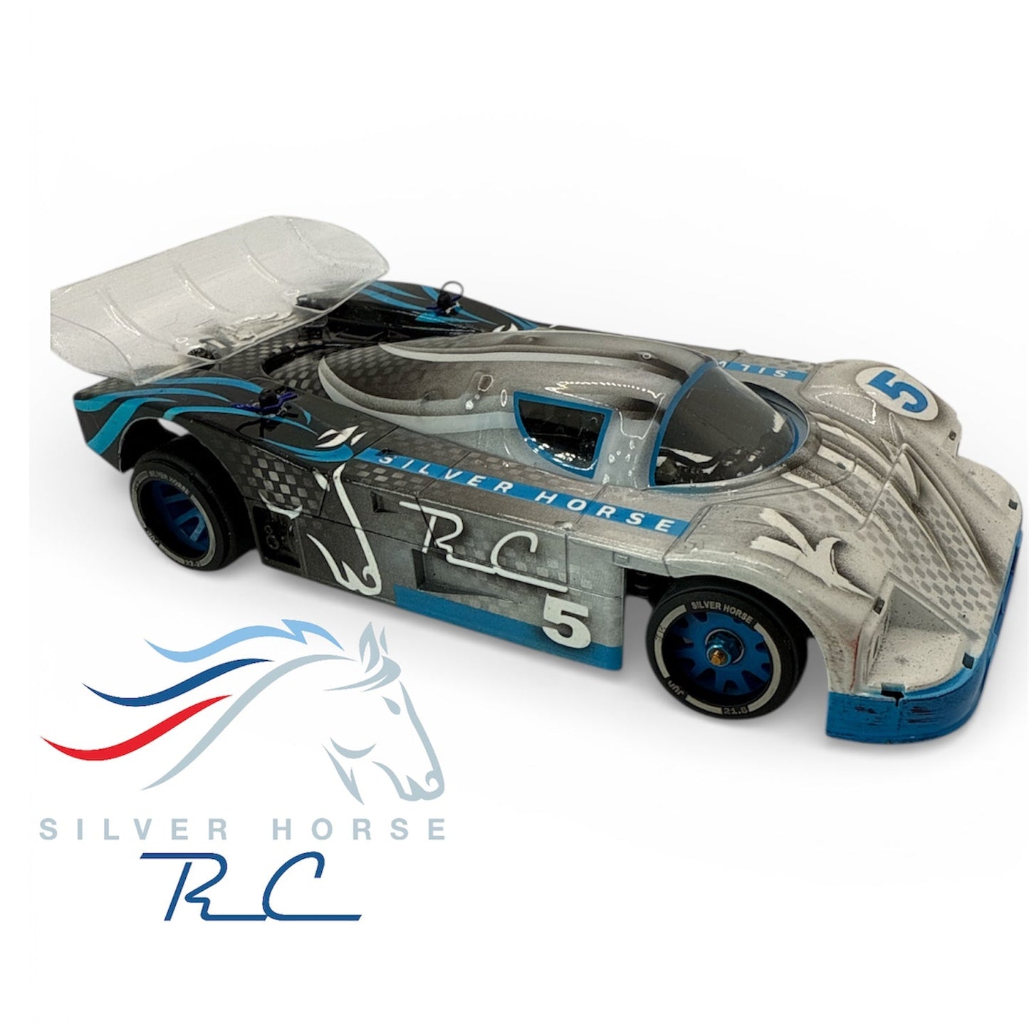 Special Edition Silver Horse Blue Racing 2WD “JUD” Front 8.5mm Threaded Carbon-Fiber Reinforced EVO Wheels