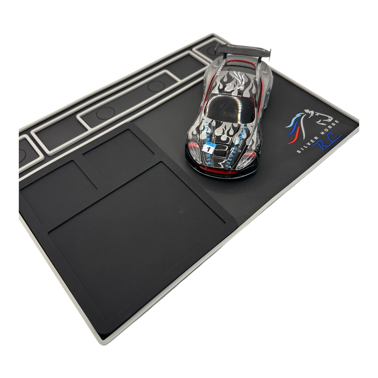 Silver Horse RC Pit Mat V2! Includes nesting high heat solder mat!