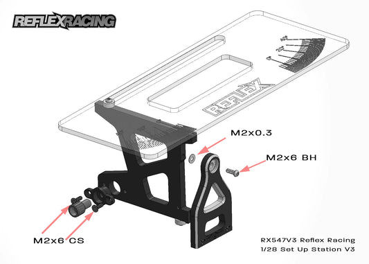 Reflex Racing RX547V3 1/28 Set Up Station with Carrying Case Version 3 (2WD)