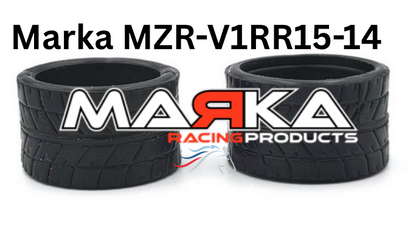 MZR-V1RR 05,10,15,20,25 14mm Rear Tire Marka V1 Mini-Z RCP Rubber Rear Radial Tire