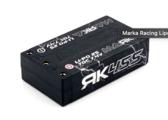 MRK-LI455HD Marka Racing Lipo 2S 7.4V 455mAh 70C Hard-case Battery