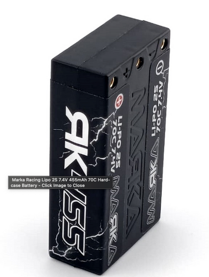 MRK-LI455HD Marka Racing Lipo 2S 7.4V 455mAh 70C Hard-case Battery