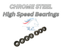 Chrome Steel Speed Bearings - Pan Car Set