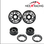 Nexx Racing NXUSA-EVO-F-0.5-19 19mm & F-0-19mm Threaded Carbon-Fiber Reinforced EVO Flanged Front Wheels (2 pcs) for Mini-Z