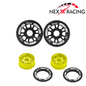 Nexx Racing NXUSA-EVO-F-0.5-19 19mm & F-0-19mm Threaded Carbon-Fiber Reinforced EVO Flanged Front Wheels (2 pcs) for Mini-Z