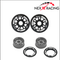 Nexx Racing NXUSA-EVO-F-0.5-19 19mm & F-0-19mm Threaded Carbon-Fiber Reinforced EVO Flanged Front Wheels (2 pcs) for Mini-Z