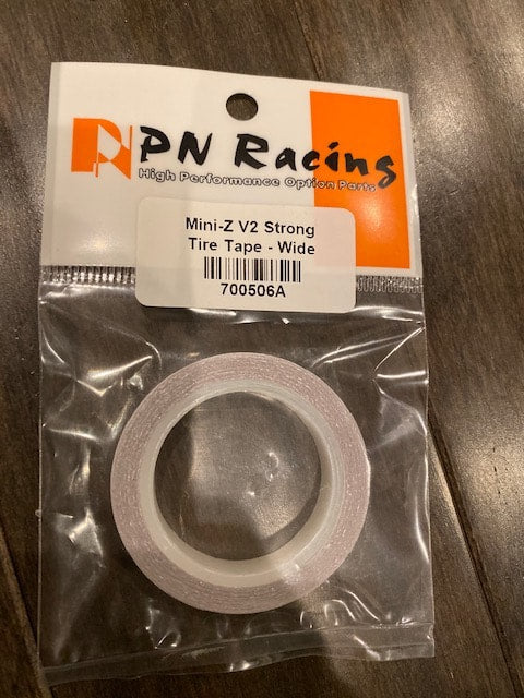 PN Racing V2 Double-Sided Tire Tape for Mini-Z Wheels – R246, 10mm x 15ft (700506A)